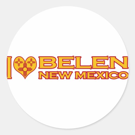 I Love Belen, NM ラウンドシール (正面)