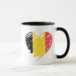 I Love Belgium – ベルギー国旗のハート マグカップ
