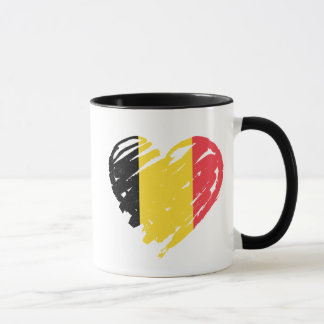 I Love Belgium – ベルギー国旗のハート マグカップ