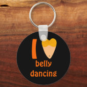 I Love Bellydancing Dancer Torso (Iハート) キーホルダー (正面)