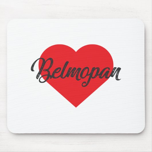 I Love Belmopan – ベリーズ マウスパッド (正面)