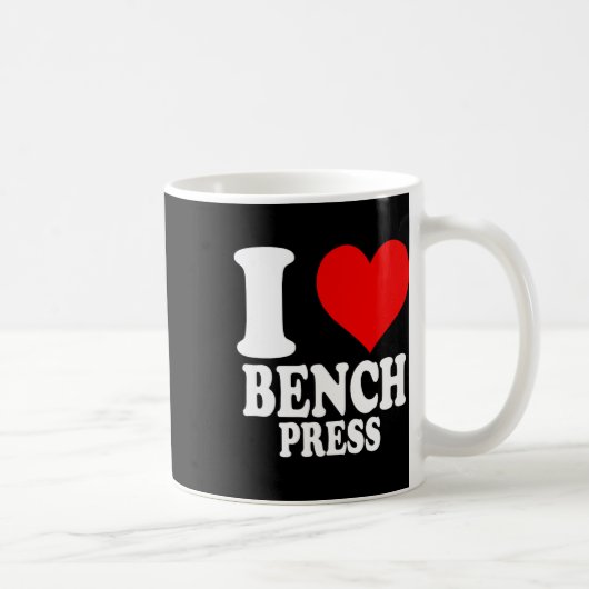 I Love Bench Press 1 コーヒーマグカップ (右)