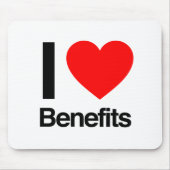 I Love Benefits マウスパッド (正面)