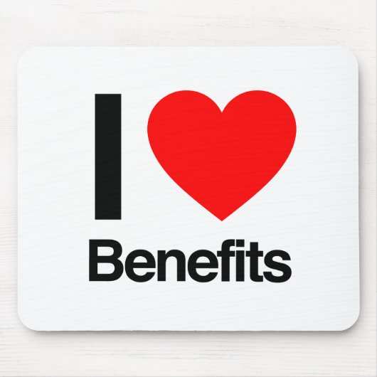 I Love Benefits マウスパッド (正面)