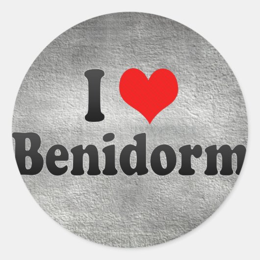 I Love Benidorm，スペイン ラウンドシール (正面)