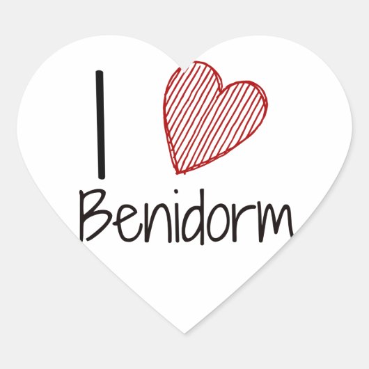 I Love Benidorm ハートシール (正面)