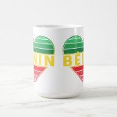 I Love Benin，ベナンハート コーヒーマグカップ (中央)