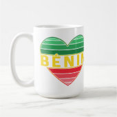 I Love Benin，ベナンハート コーヒーマグカップ (左)