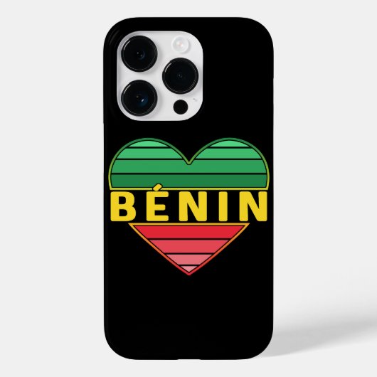 I Love Benin，ベナンハート Case-Mate iPhoneケース (裏面)
