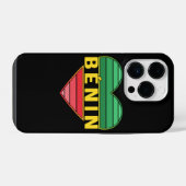 I Love Benin，ベナンハート iPhoneケース (裏面横)
