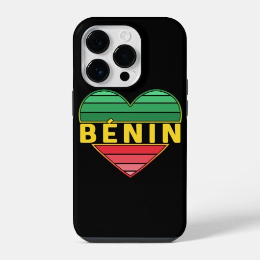 I Love Benin，ベナンハート iPhoneケース (裏面)