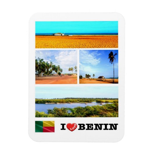 I LOVE BENIN - MAGNET マグネット (縦)