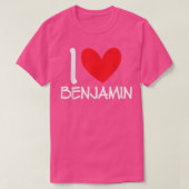 I Love Benjamin Name Personalized Men Guy BFF Frie Tシャツ (デザイン正面)
