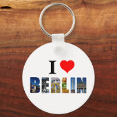 I Love Berlin Germanyドイツ旅行都市写真 キーホルダー (正面)