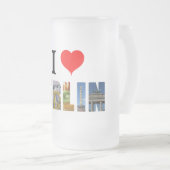 I Love Berlin Germanyドイツ旅行都市写真 フロストグラスビールジョッキ (正面右)