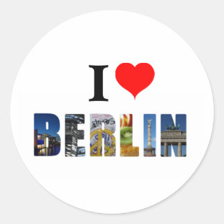 I Love Berlin Germanyドイツ旅行都市写真 ラウンドシール