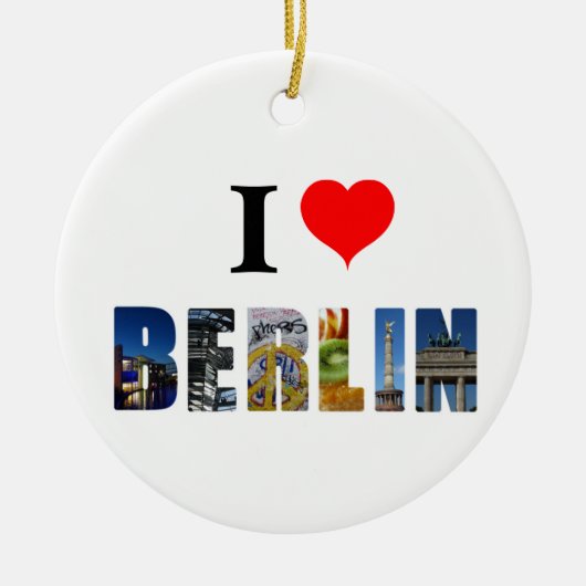 I Love Berlin Germany City Travel写真 セラミックオーナメント (正面)