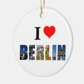 I Love Berlin Germany City Travel写真 セラミックオーナメント (左)