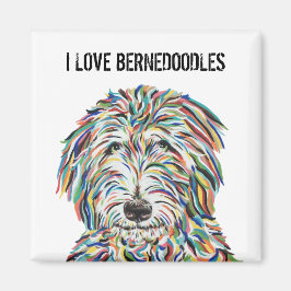 I Love Bernedoodles Magnet マグネット