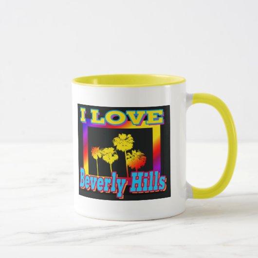 I LOVE Beverly Hills Palm Trees in the Box Mug Cup マグカップ (右)