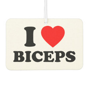 I Love Biceps Girls おもしろい Night Social Gym Gift カーエアーフレッシュナー
