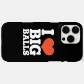 I Love Big Balls, Hetero Women Gay Men Lovers Ball Case-Mate iPhoneケース (裏面 (横))