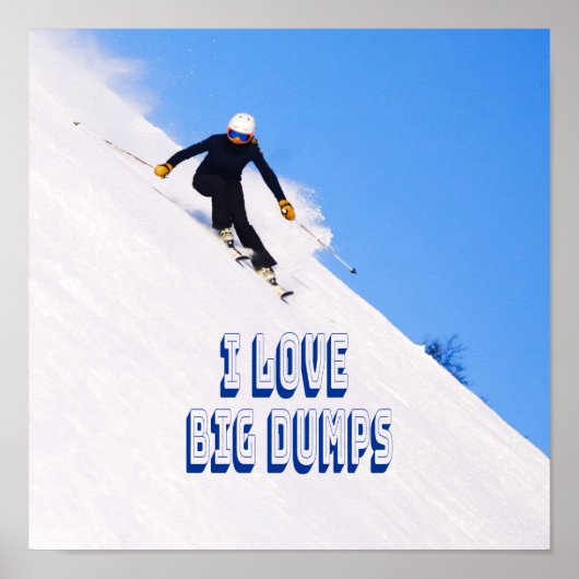 I Love Big Dumps Snow Ski Downhill ポスター (正面)