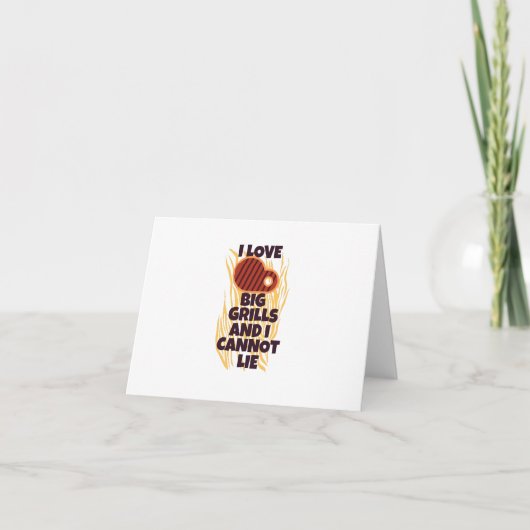 I love big grills and I cannot lie サンキューカード (正面)