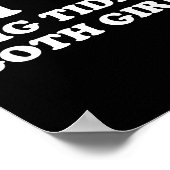 I Love Big Tiddy Goth Girls Funny Quote Humor  ポスター (角)