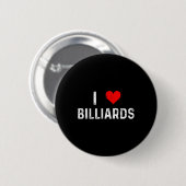 I Love Billiards -ハート – プ動揺してールテーブルH 缶バッジ (正面&裏面)