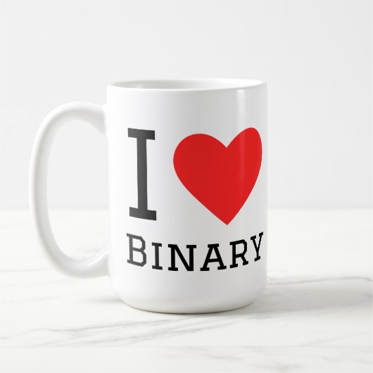 I love binary コーヒーマグカップ (左)