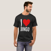 I Love Bingoハートゲームビンゴ祖母の母 Tシャツ (正面フル)