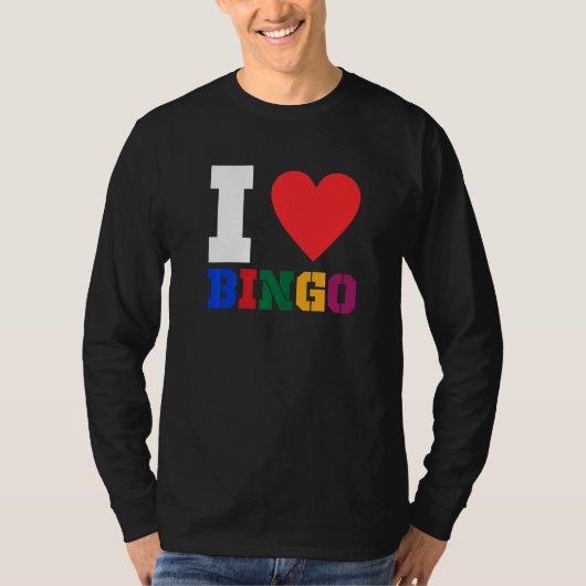 I Love Bingo おもしろい Bingo おもしろい Bingo 1 Tシャツ (正面)