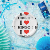 I Love Bingo ペーパープレート (パーティー)