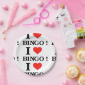 I Love Bingo ペーパープレート (パーティー)