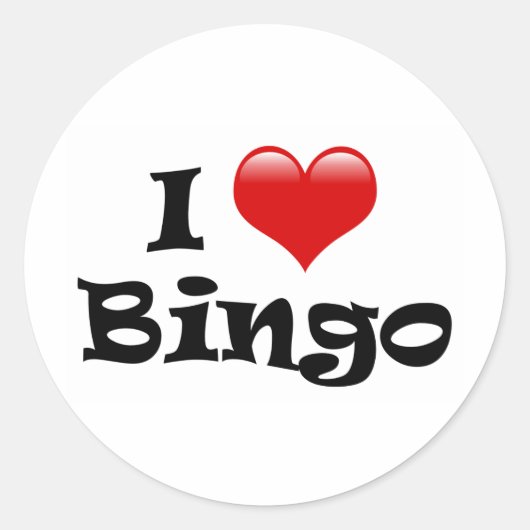 I Love Bingo ラウンドシール (正面)