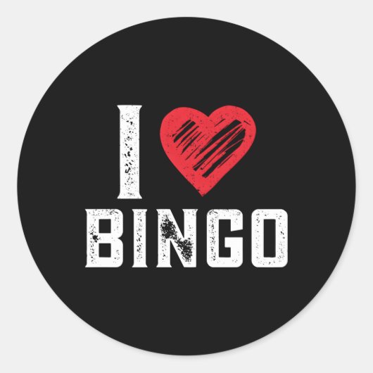 I Love Bingo Bingo ラウンドシール (正面)
