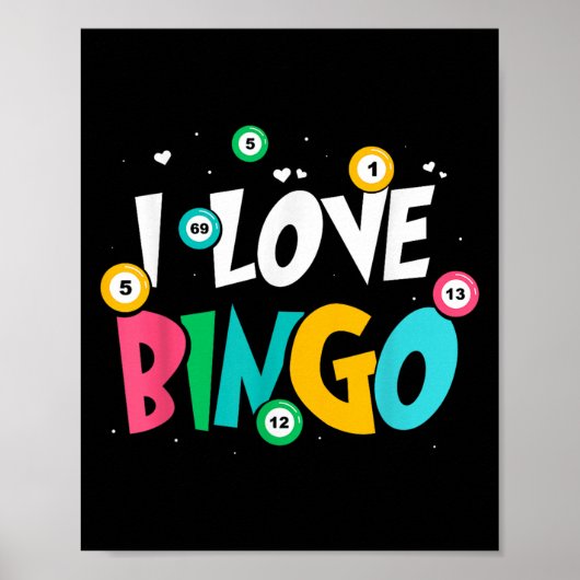 I Love Bingo Game恋人プレイヤーユーモア ポスター (正面)