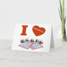 I LOVE Bingo Happy Mother's Day Card カード