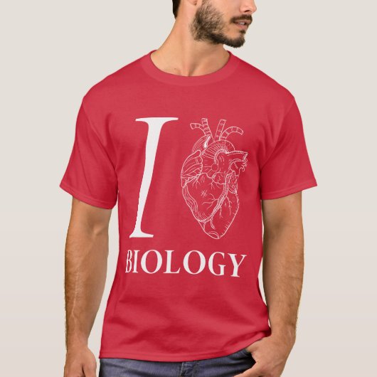 I Love Biology I Heart Biology Funny Science frien Tシャツ (正面)