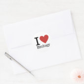 I Love ❤️ Biology STICKER ラウンドシール (封筒)