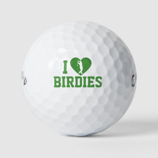 I Love Birdies Golf Balls | Personalized Callaway ゴルフボール (正面)