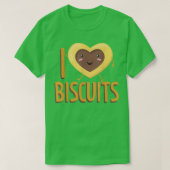 I Love Biscuits Baking Biscuits T-Shirt Tシャツ (デザイン正面)