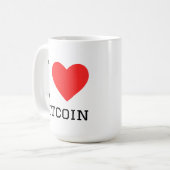 I love bitcoin コーヒーマグカップ (正面左)