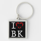 I Love BK Brooklyn NYC キーホルダー (正面)