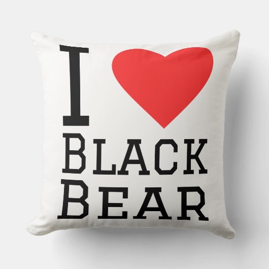 I love black bear クッション (正面)