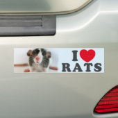 I love (blazed) Rats バンパーステッカー (車上)