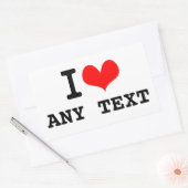 I Love blh blah （5～8文字） 長方形シール (封筒)