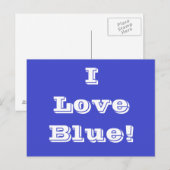 I Love Blueはがき ポストカード (正面/裏面)