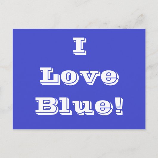 I Love Blueはがき ポストカード (正面)